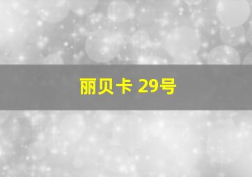 丽贝卡 29号